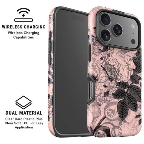 Rose Quartz Floral iPhone 17 Pro Max Magsafe Impact Case
