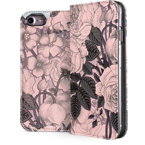 Rose Quartz Floral iPhone 7 Folio Case