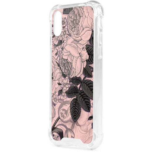 Rose Quartz Floral iPhone XS Clear Case