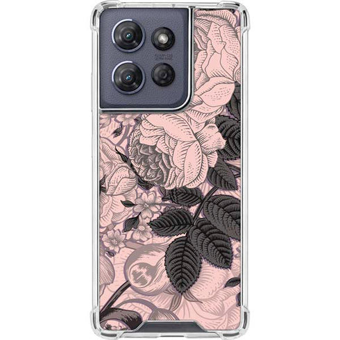 Rose Quartz Floral Moto G 5G (2025) Clear Case