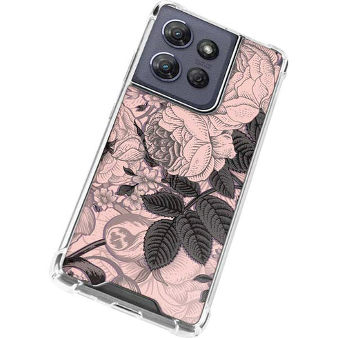 Rose Quartz Floral Moto G 5G (2025) Clear Case