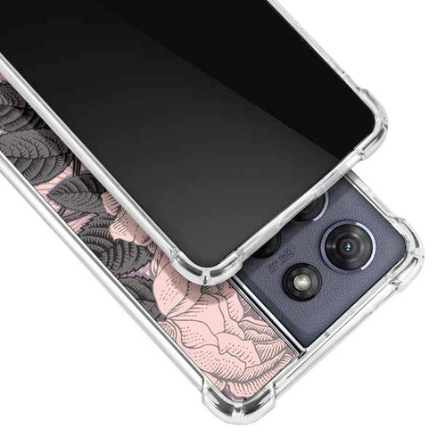 Rose Quartz Floral Moto G 5G (2025) Clear Case