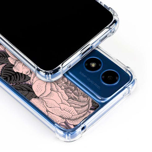 Rose Quartz Floral Moto G 5G (2024) Clear Case