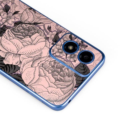 Rose Quartz Floral Moto G Play 4G (2024) Skin