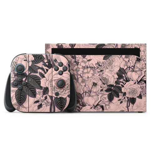 Rose Quartz Floral Nintendo Switch 2 (2025) with Joy-Con Skin