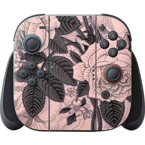 Rose Quartz Floral Nintendo Switch 2 (2025) Joy-Con Controller Skin