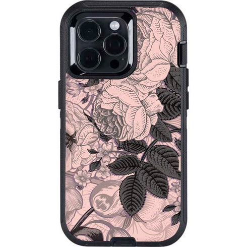 Rose Quartz Floral Otterbox Defender iPhone Skin