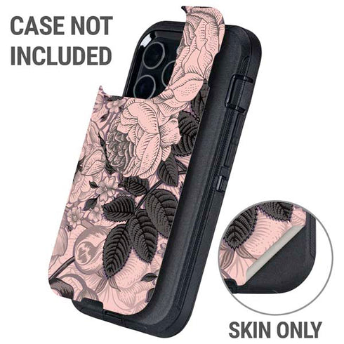 Rose Quartz Floral Otterbox Defender iPhone Skin