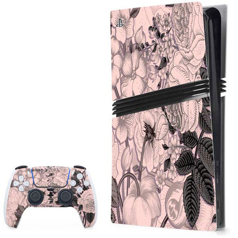 Rose Quartz Floral PS5 Pro Bundle Skin