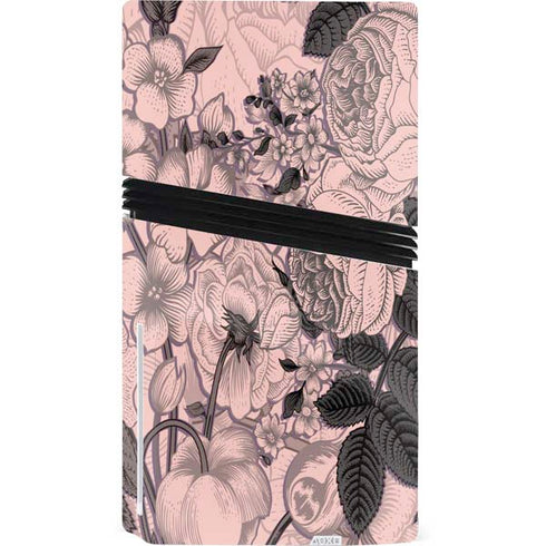 Rose Quartz Floral PS5 Pro Disk Bundle Skin