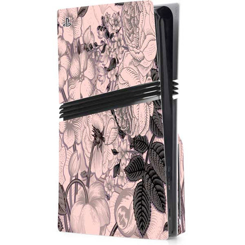 Rose Quartz Floral PS5 Pro Disk Console Skin