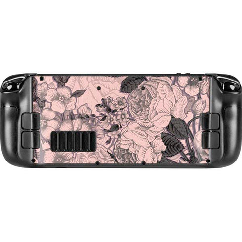 Rose Quartz Floral Steam Deck Handheld Gaming Computer Skin