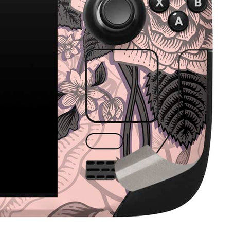 Rose Quartz Floral Steam Deck Handheld Gaming Computer Skin