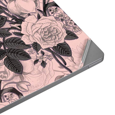 Rose Quartz Floral Laptop Skins