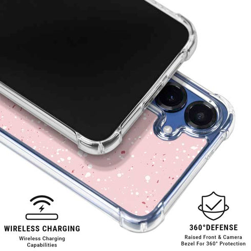 Rose Speckle Galaxy S25 Plus Clear Case