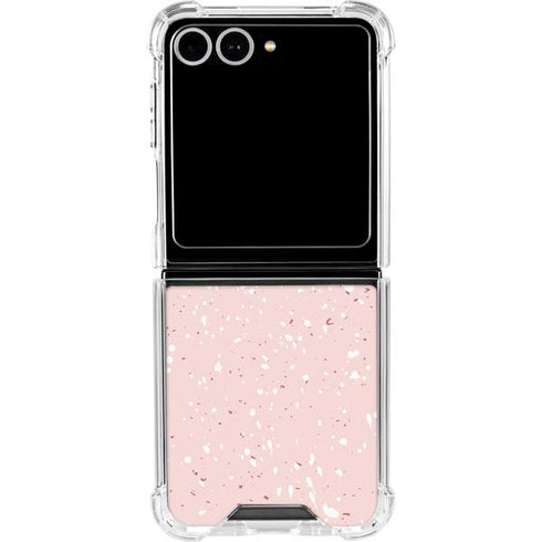 Rose Speckle Galaxy Z Flip7 Clear Case