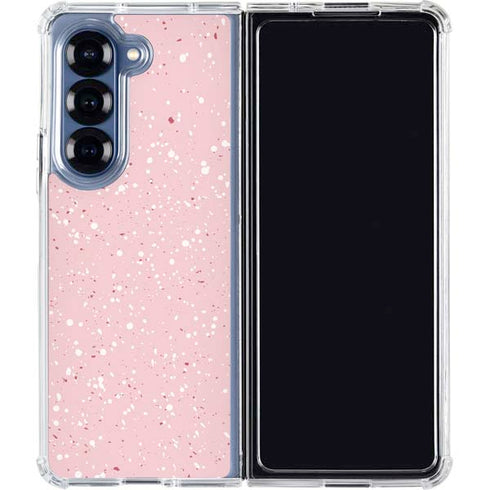 Rose Speckle Galaxy Z Fold6 Clear Case