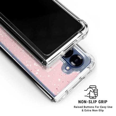 Rose Speckle Galaxy Z Fold6 Clear Case