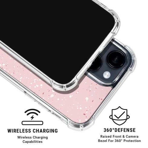 Rose Speckle iPhone 15 Clear Case