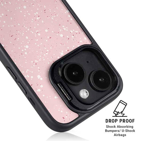 Rose Speckle iPhone 15 Kickstand Case