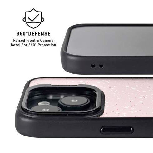 Rose Speckle iPhone 15 Plus Kickstand Case