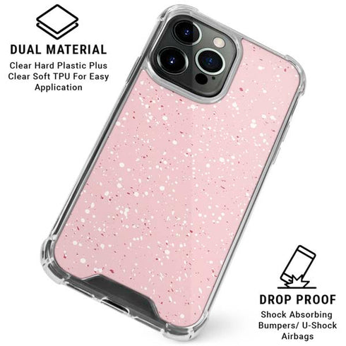 Rose Speckle iPhone 16 Pro Clear Case