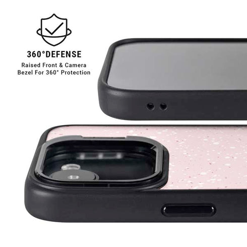 Rose Speckle iPhone 16e Kickstand Case
