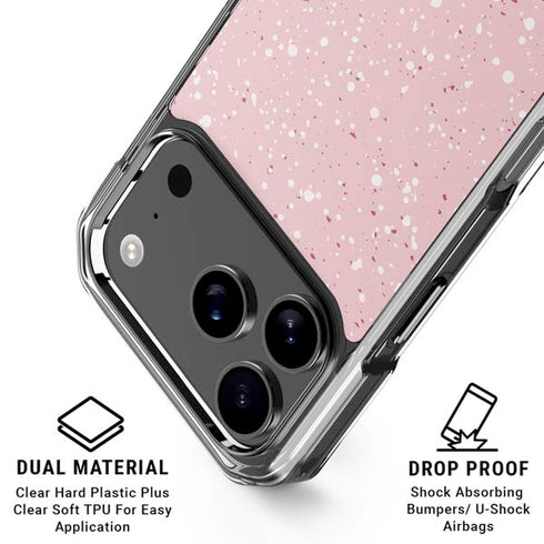 Rose Speckle iPhone 18 Pro Clear Case