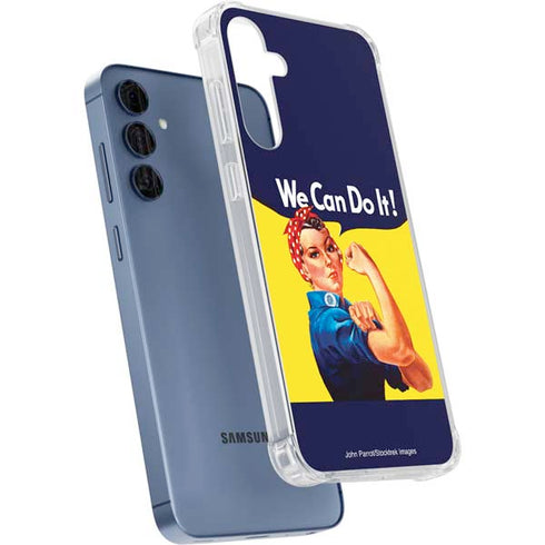 Rosie The Riveter Vintage War Poster Galaxy A35 5G Clear Case
