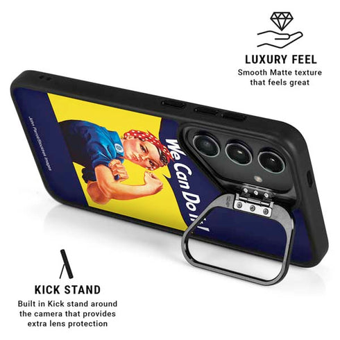 Rosie The Riveter Vintage War Poster Galaxy S25 Kickstand Case
