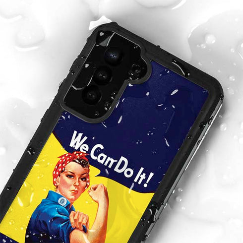 Rosie The Riveter Vintage War Poster Galaxy S24 Plus Waterproof Case