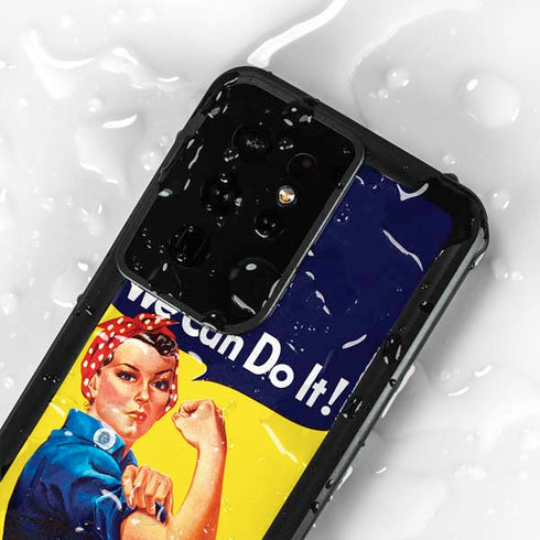 Rosie The Riveter Vintage War Poster Galaxy S24 Ultra Waterproof Case