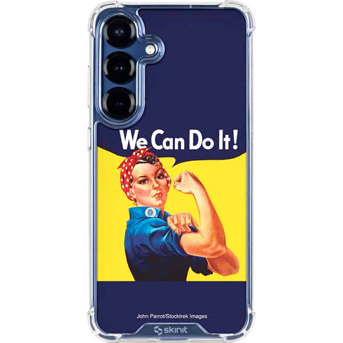 Rosie The Riveter Vintage War Poster Galaxy S25 FE Clear Case
