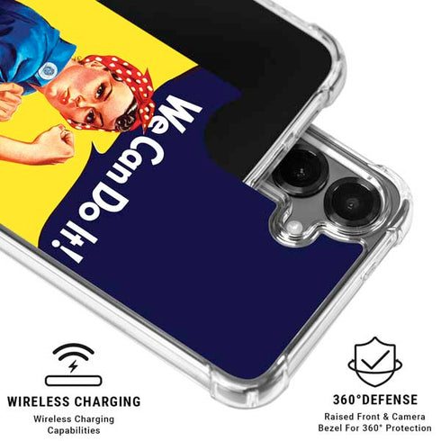 Rosie The Riveter Vintage War Poster Galaxy S26 Plus Clear Case