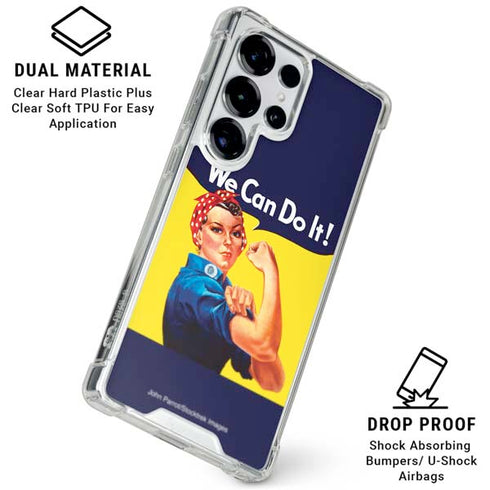 Rosie The Riveter Vintage War Poster Galaxy S26 Ultra Clear Case
