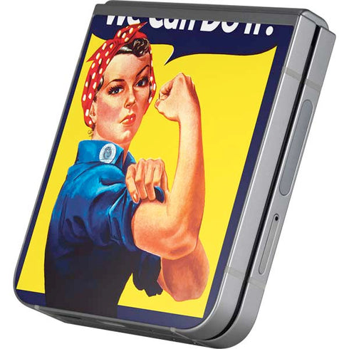 Rosie The Riveter Vintage War Poster Galaxy Z Flip6 Skin