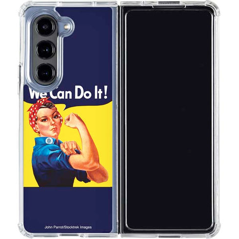 Rosie The Riveter Vintage War Poster Galaxy Z Fold5 5G Clear Case