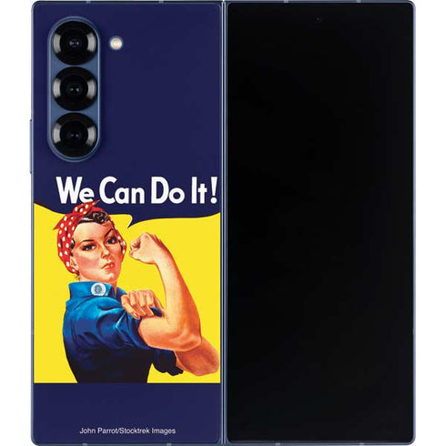 Rosie The Riveter Vintage War Poster Galaxy Z Fold6 Skin