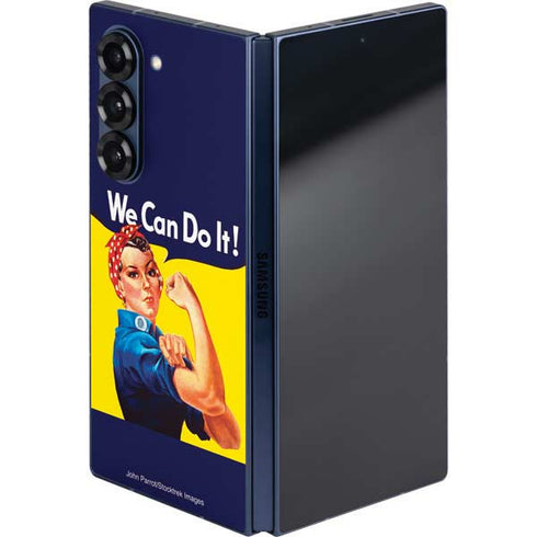 Rosie The Riveter Vintage War Poster Galaxy Z Fold6 Skin