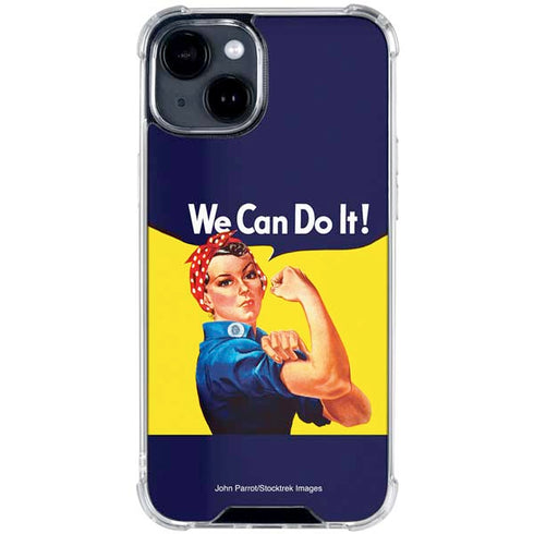 Rosie The Riveter Vintage War Poster iPhone 15 Clear Case