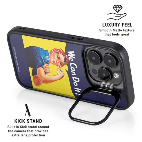 Rosie The Riveter Vintage War Poster iPhone 15 Pro Max Kickstand Case