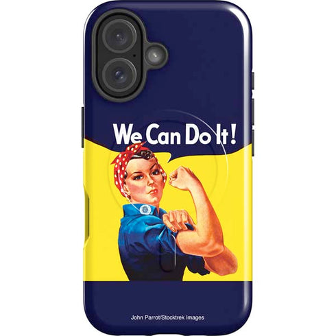 Rosie The Riveter Vintage War Poster iPhone 16 Magsafe Impact Case