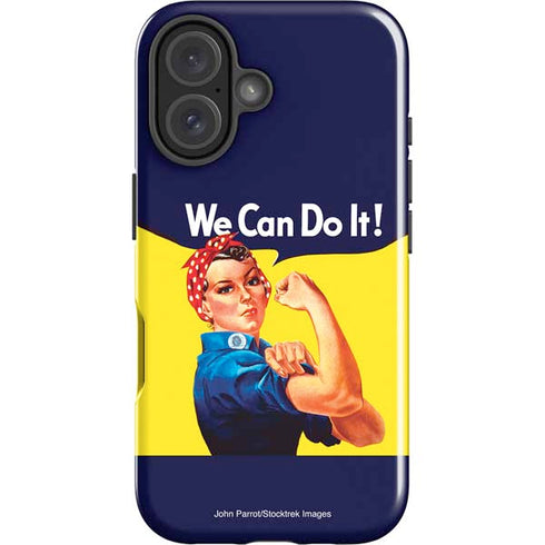 Rosie The Riveter Vintage War Poster iPhone 16 Plus Impact Case