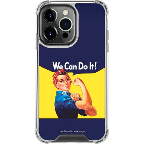 Rosie The Riveter Vintage War Poster iPhone 16 Pro Clear Case