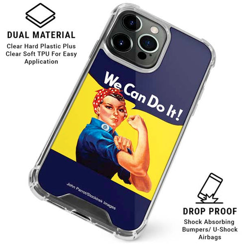 Rosie The Riveter Vintage War Poster iPhone 16 Pro Clear Case