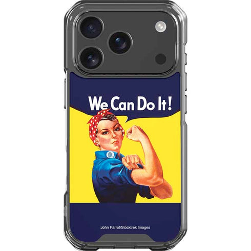 Rosie The Riveter Vintage War Poster iPhone 17 Pro Clear Case