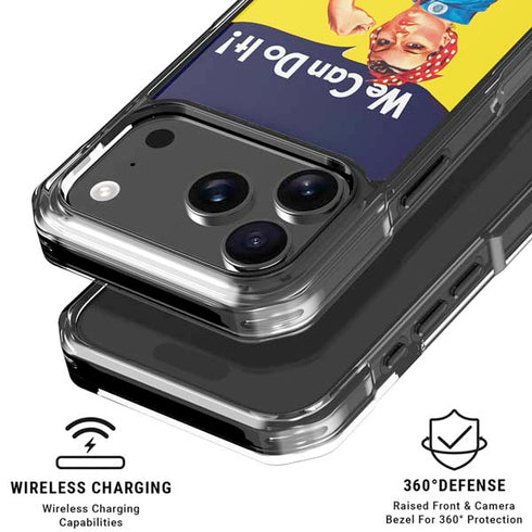 Rosie The Riveter Vintage War Poster iPhone 17 Pro Max Clear Case