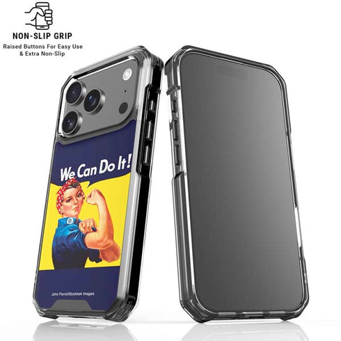 Rosie The Riveter Vintage War Poster iPhone 18 Pro Clear Case
