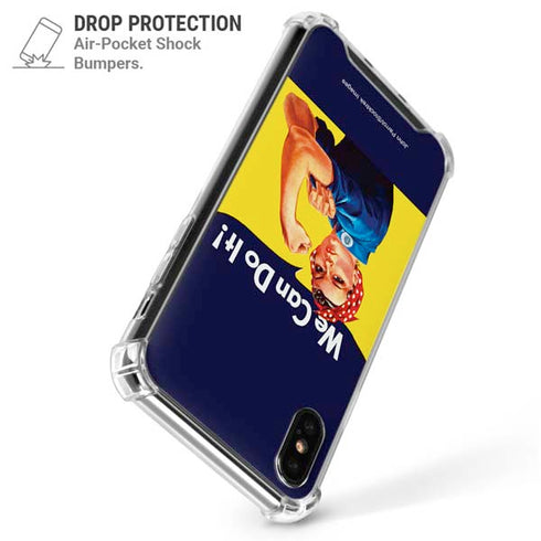 Rosie The Riveter Vintage War Poster iPhone X/XS Clear Case