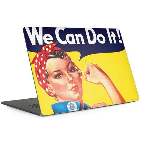 Rosie The Riveter Vintage War Poster MacBook Skins